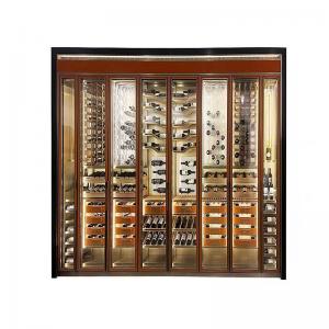 Quality Luxury Metal Wine Storage Cabinet Temperature Control Refrigerated Wine Rack wholesale