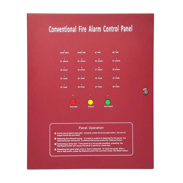 Cheap 8 Zone Conventional Fire Alarm Controller Red For Fire Safety Alarm System for sale