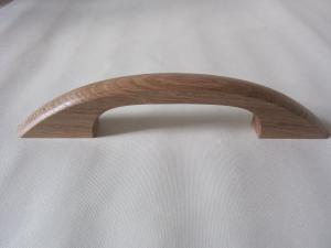 China Wooden Coffin Handles half moon type, Oak wood varnish finish, unique wood handles for Coffins & Caskets on sale