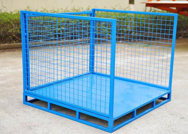 Detachable Side Pallets Cage Stillage Crates With Wire Mesh Panel