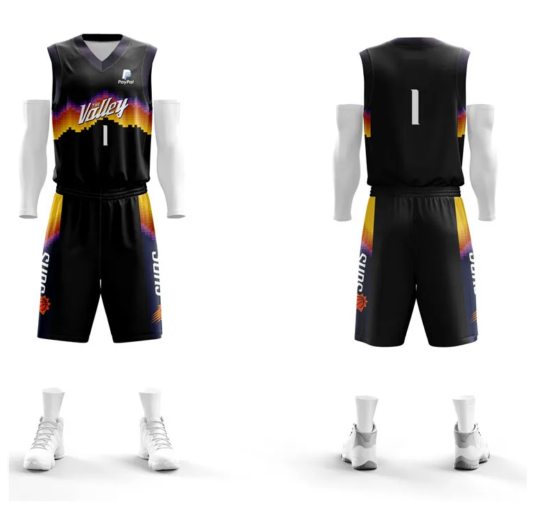 Heat Transfer Printing Whole Body Custom Style Basketball Clothes Set