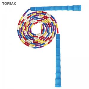 China Adjustable Custom Jump Ropes Games Long Handle Beaded Jump Rope 8'6 6'2 on sale