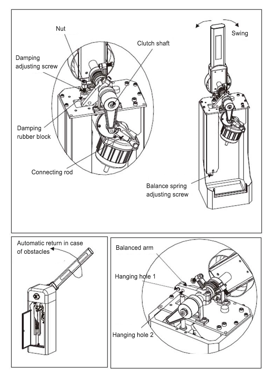 180 Degree Folding Arm Automatic Boom Barrier Gate Security Access Control