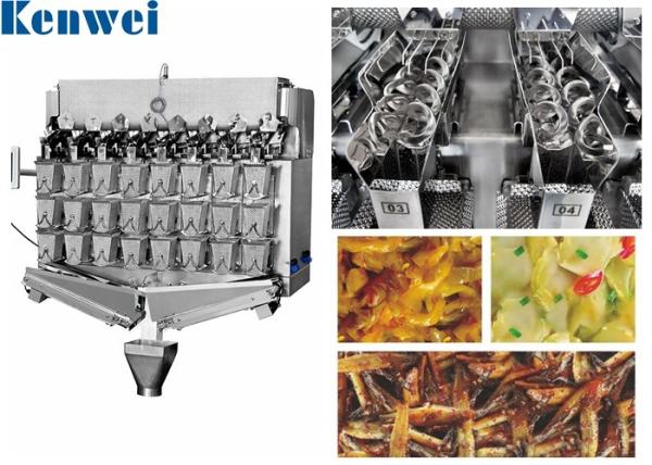 Cheap Electronic Pickle Fish 8 Heads Weigher Screw Feeding 3 Layers With 1L Hopper for sale