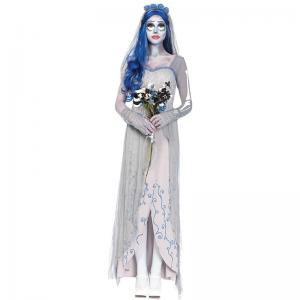 Quality White Long Show Dress Costume Halloween Cosplay Ghost Bridal Party Attire for Women