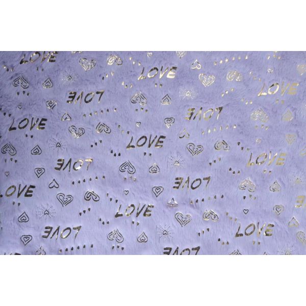 Super Soft Recycled 100 Polyester Hot Stamping Foil Bronzed Faux Fur Rabbit Fabric for Cushions Pillows Home Blanket