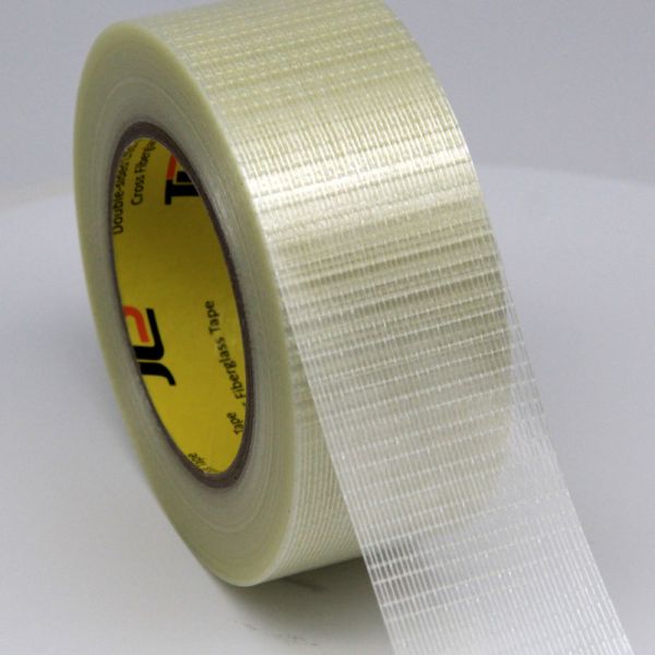 White Fiberglass Adhesive Tape Bidirectional Filament Tape Cross Weaved