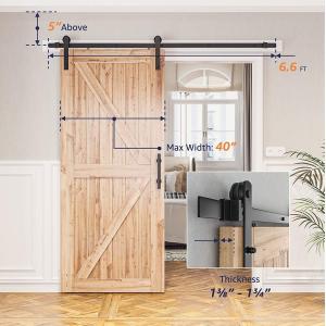 Quality Customized Color 6.6 FT Heavy Duty Sturdy Sliding Barn Door Hardware Kit for Industry wholesale