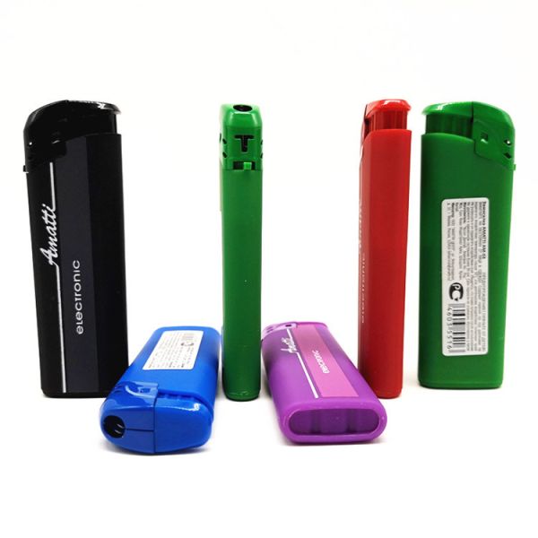 Customized Plastic Dongyi Electronic Rubber Color Cigarette Gas Lighter DY-068