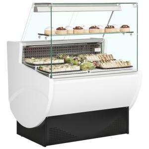 Quality 1300mm Flat Deli Refrigerated Display Case Serve Over Counter Fridge Automatic Defrost wholesale