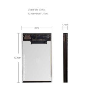 USB3.0 Port Hard Drive Enclosure 2.5 inch HDD SSD Portable Case Transparent