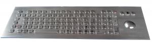 Quality 102 keys IP65 Dynamic Washable Stainless Steel Industrial Keyboard With Trackball wholesale
