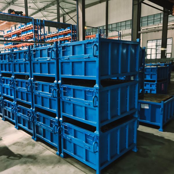 Customizable Foldable Warehouse Storage Pallet Box Storage Mesh Bins