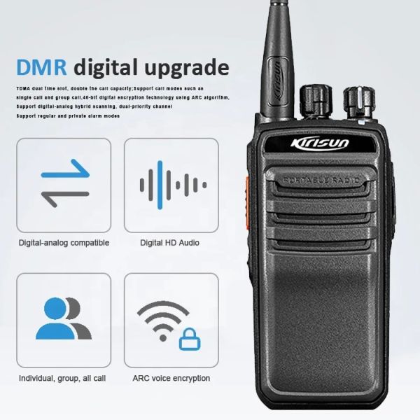 Kirisun PT5200 DMR Dual Band Two Way Radio 5W 3-5KM Range