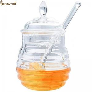 China Wholesale Food Grade Polystyrene Honey Splash Bar Honey Pot Honey Jar For Honey Storage on sale