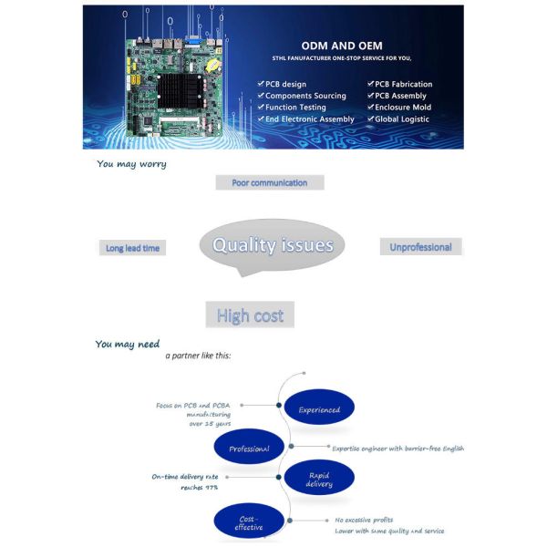 Custom electronics FR-4 PCBA 94v0 printed circuit board PCB Manufacture