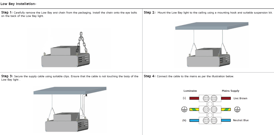 Multi-function LED Low Bay Light 240W Lumileds Chips Meanwell Driver 5 Years Warranty