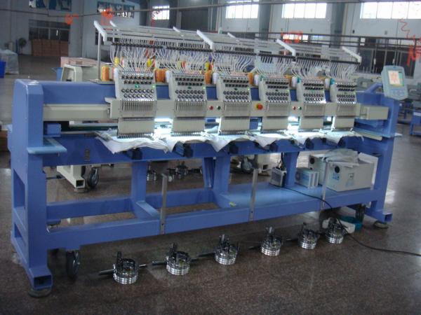 Cheap Tee Shirt Cap Embroidery Machine , Programmable Embroidery Machine With 8 Inch Monitor for sale