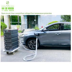 Portable ev dc fast charging station 20kW 40kW 60kW 120kW build in lithium battery support CCS1 CCS2 output