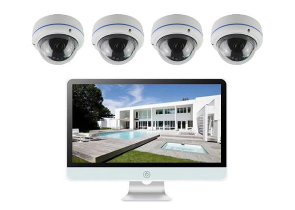 Cheap Waterproof 4 Ch IP PoE IP Camera Kit  1/3" CMOS Sensor Cortex - A7 HI3516D for sale