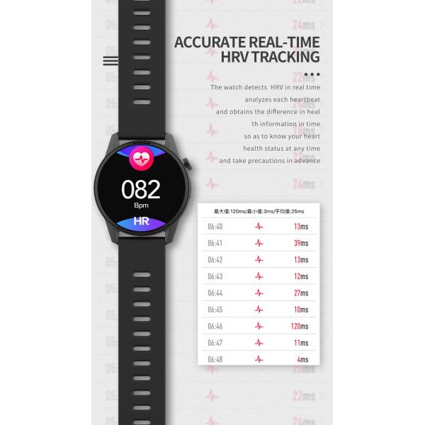 1.28 Inch Full Touch Full Circle Screen ECG Button Touch Dual Operation Sw11 Smart Watch