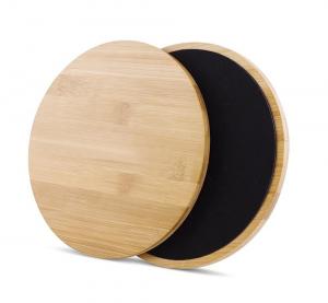 Quality Wholesale New Arrival Bamboo Strength Exercising Wooden Sliding Core Discs  For Ab Training wholesale
