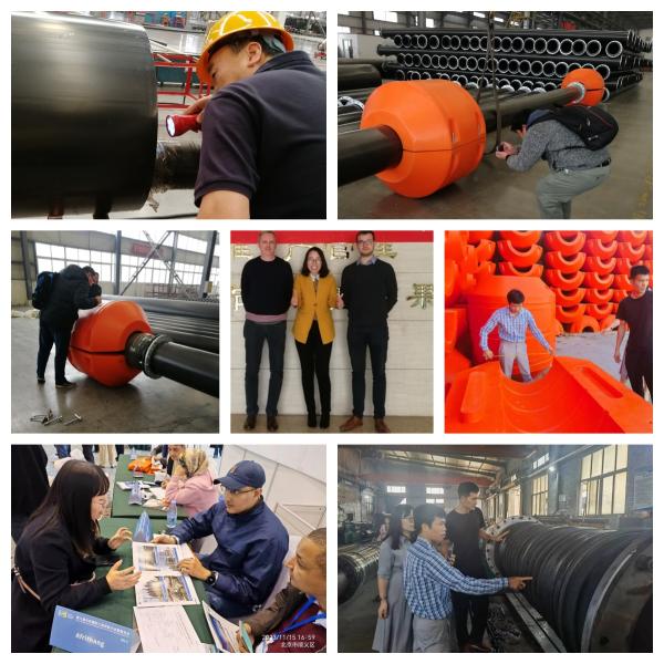 Impact Orange HDPE Pipe Buoy Float With Hot Galvanized Steel Installation