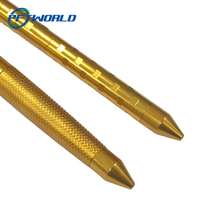 CNC Aluminum Parts, Pen Shell, Anodized Golden &Black,Good Quality and Low Price