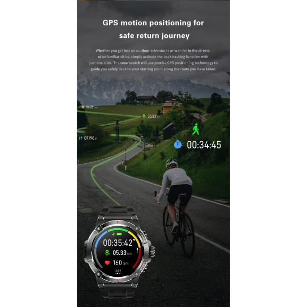 NX8 PRO SmartWatch Compass BT Calling Amoled Display Smartwatch Multiple Exercise Modes