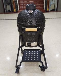 Quality Ceramic 15 Inch BBQ Kamado Grill With Stands Black wholesale