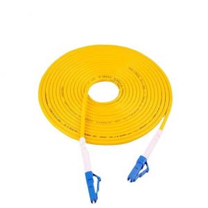 China LC UPC SM Fiber Optic Patch Cord Network Cable 0.9mm/2.0mm/3.0mm Good Exchangeability on sale