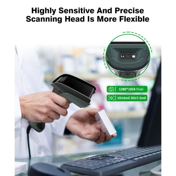 Luckydoor Pos Scanners Qr Code Scanner with Usb Cable 2d Barcode Scanner for Pos Systems