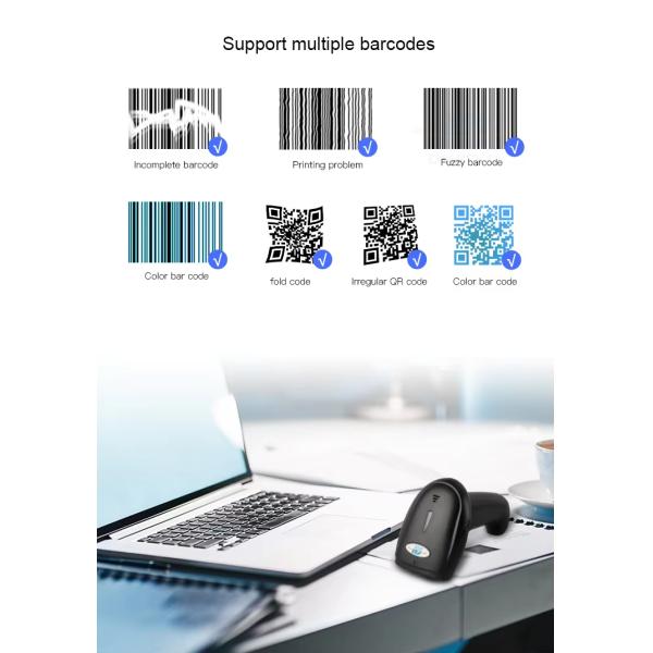 Automatic Scan Handheld 2D QR Code Reader POS Terminal CMOS Imager Wired Barcode Scanner