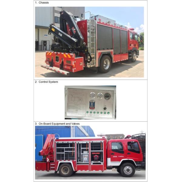 177KW Red Fire Truck , 4x2 Fire Engine Vehicle For Emergency Rescue