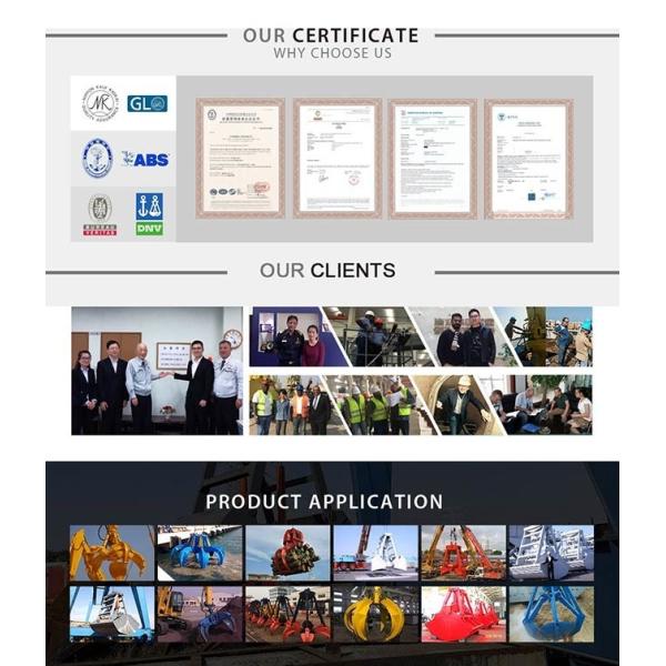 5CBM 2 Ropes Hydraulic Clamshell Grab Q345B Mechanical Grab For Excavator