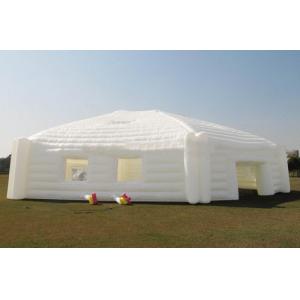 China Outdoor huge white hexagon inflatable yurt for sport and party event on sale