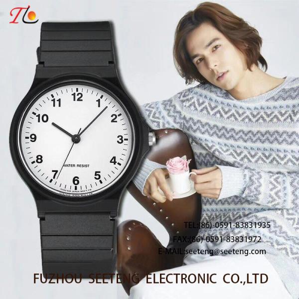 Cheap wholesale Silicone watch  with alloycase and color customized strap Men's watch concise style classic style for sale