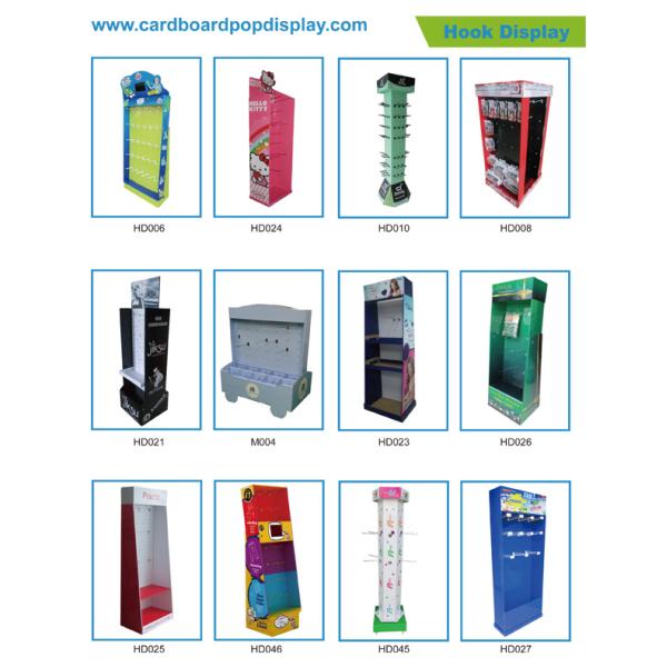 CMYK Fully Printed Cardboard Peg Display With Metal Pegs For Gyro Wheels Promotion HD059