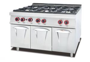 Quality Stainless Steel 5.8kW Six Burner Gas Stove Kitchen Equipment wholesale