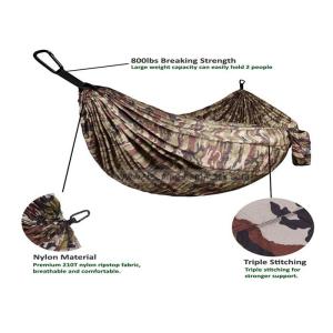 Portable Lightweight Double Camping Hammock , Camouflage Army Surplus Jungle