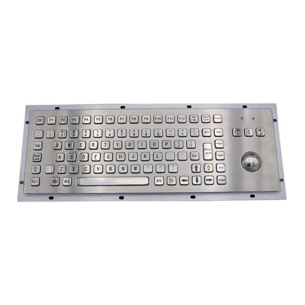 PS2 5VDC IP65 Waterproof Metal Keyboard With Trackball Mouse