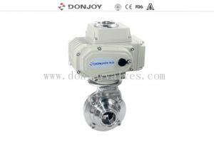 Quality 2 INCH 1.4301 butterfly Electric Sanitary Ball Valve with CIP clean function wholesale