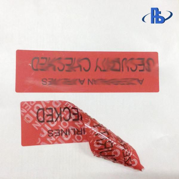 Non Residue Warranty VOID If Removed Stickers For Unopened Medical Products