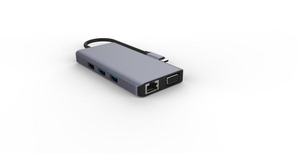 Cheap 4K 9 In 1 Adapter With Ethernet 4K Usb C To Hdmi Hub Micro SD Card Reader for sale