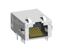 RJ45 Jack 10G with transformer with light and shield, TAB-UP H=11.3