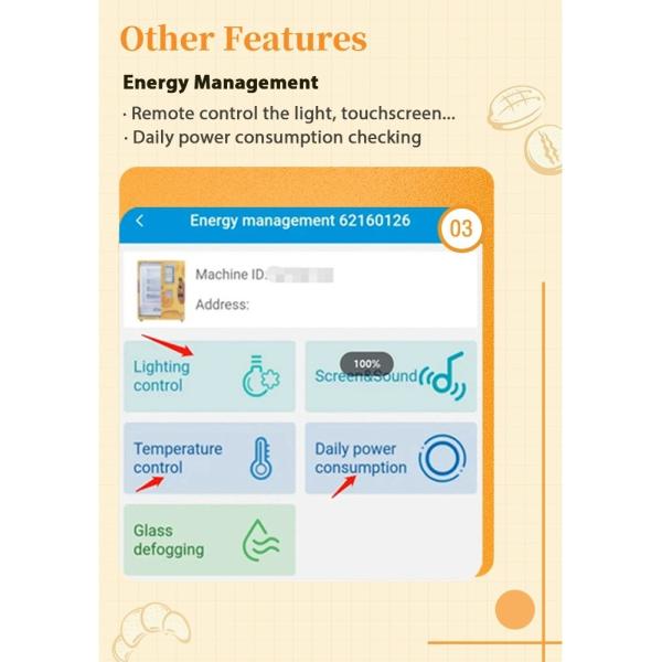 Outdoor Bakery Vending Machine With Angled Touchscreen Display clear visibility easy operation