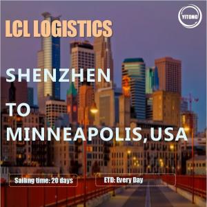 Quality Shenzhen To Minneapolis USA Lcl Container Shipping Sea Cargo Logistics 20 Days wholesale