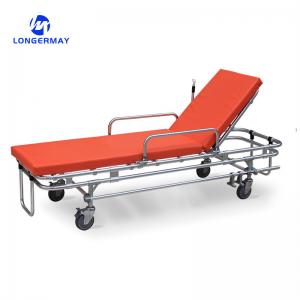 Quality Factory Stainless Steel Adjustable Hospital Patient Transport Emergency Ambulance Stretcher Trolley wholesale