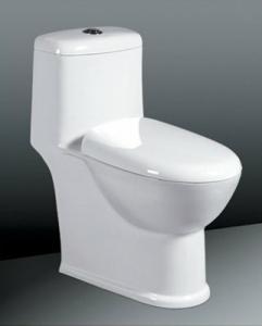 Quality Two Flush Floor Mounted Toilet Sanitary Ware , One-Piece Elongated Toilet Bowl wholesale