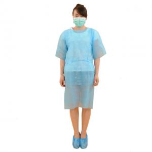 Quality Eco Friendly Disposable Medical Clothing , Hospital Patient Gown 20-50g/M2 wholesale